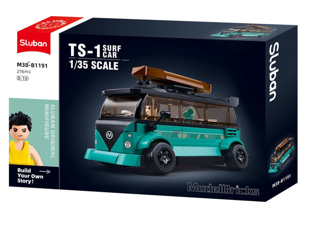 Sluban modelbricks samochód surfingowy (m38-b1191)