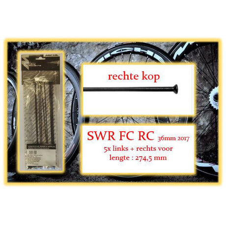 Szprycha Miche swr fc rc clincher 275mm lv+rv czarna (10szt)