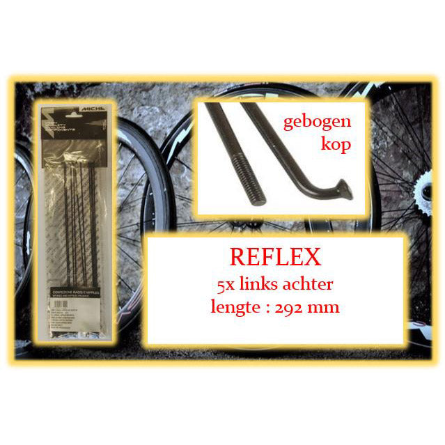 Szprychy Miche Reflex Dark 292mm la Black (5szt)
