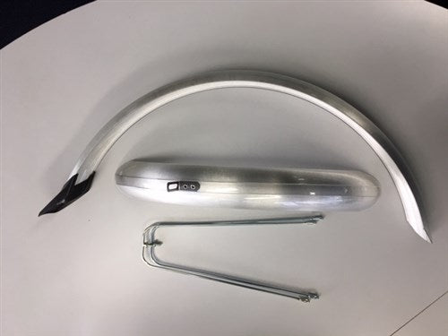 Zestaw błotników Eurofender 24 cale 58 PVC srebrne