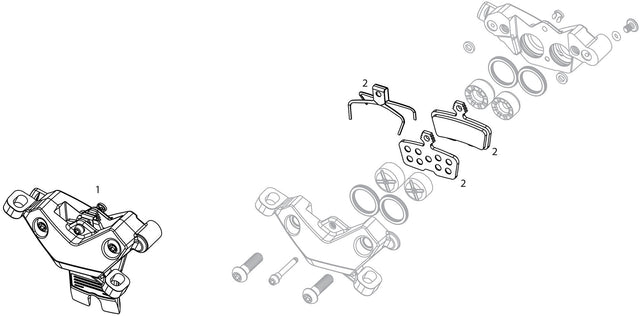 Sram scheibenbremse db8 stealth hamulec tarczowy db8 stealth fr. 950mm