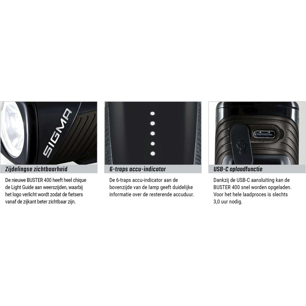 Zestaw oświetlenia Sigma Buster 400 USB + Buster RL 80 Flash USB