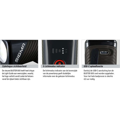 Sigma Reflight Buster 800 LED uchwyt śrubowy -li -ion bateria USB