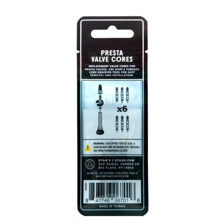 Uniwersalne rdzenie zaworów Stans Stan’s Tubeless (6 szt.)