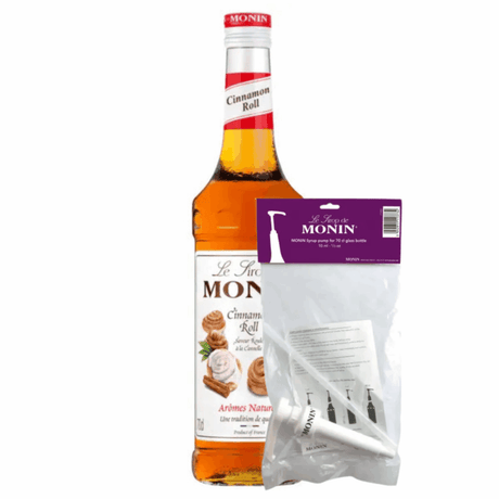 Bułka cynamonowa z syropem Monin (70 cl) + pompka do syropu (10 ml)