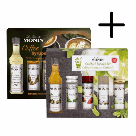 Zestaw koktajlowy z syropem Monin + zestaw upominkowy (5x 5 cl)
