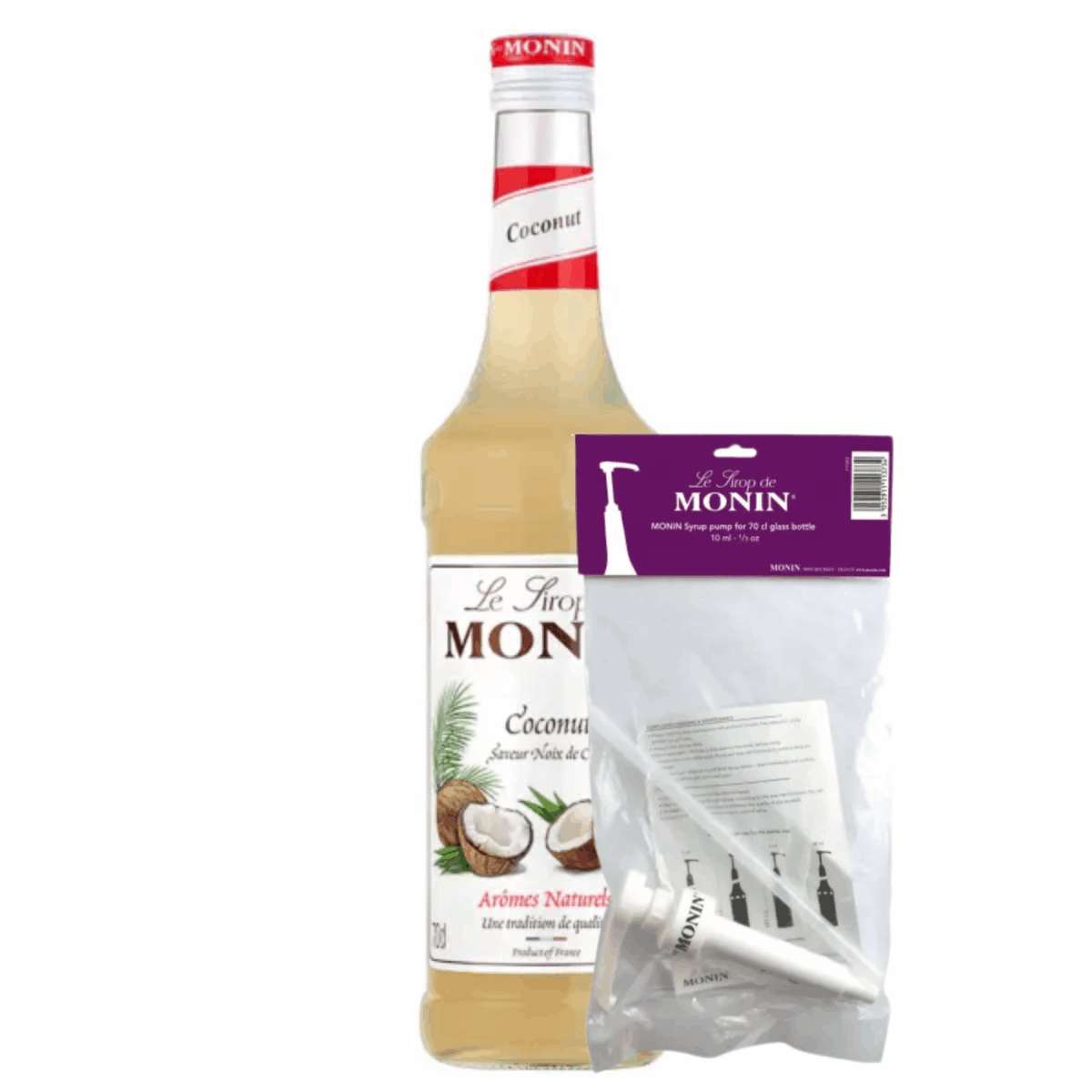 Syrop Monin kokosowy (70 cl) + pompka do syropu (10ml)