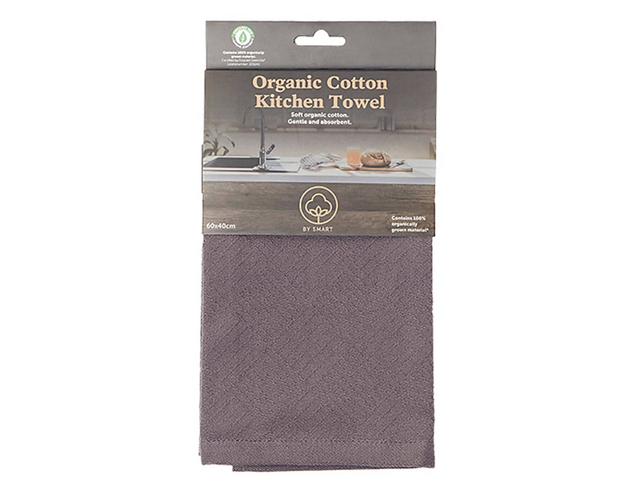 Inteligentna ściereczka kuchenna - 60x40 - antracyt - bawełna organiczna