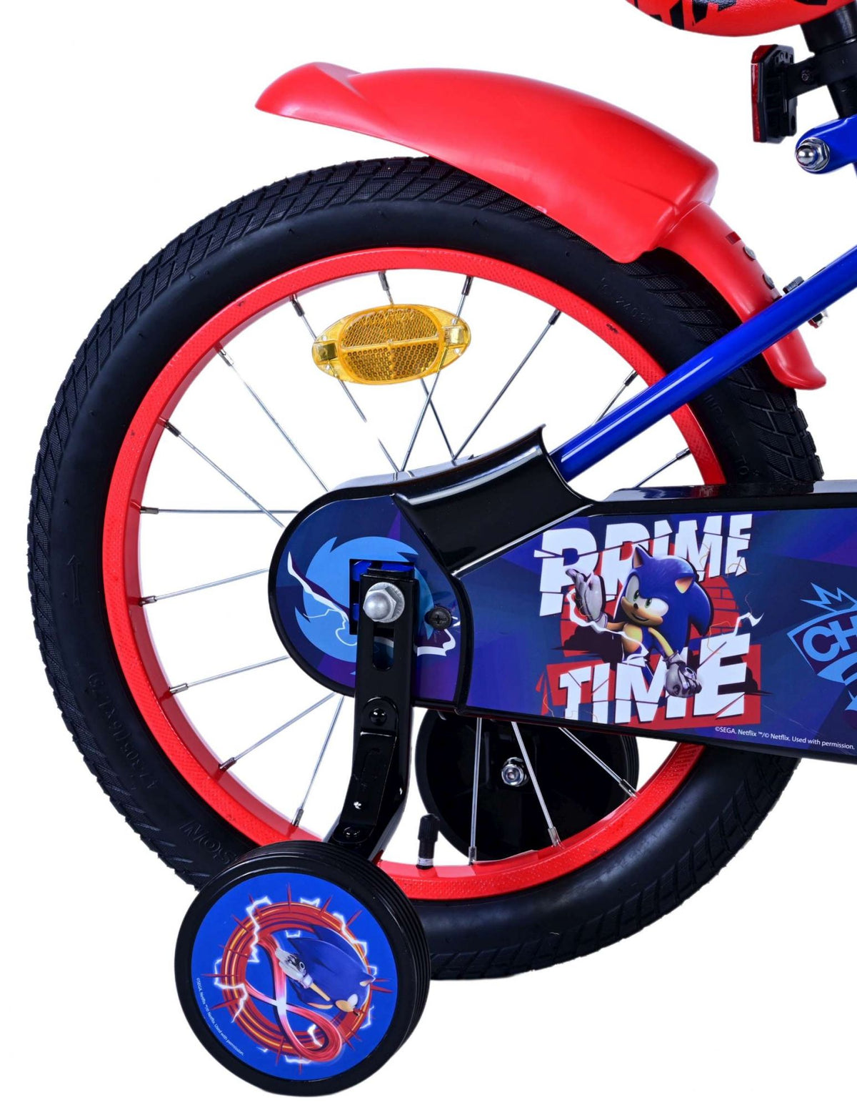 Sonic Prime Children's Rower - Boys - 16 cali - Niebieski czerwony