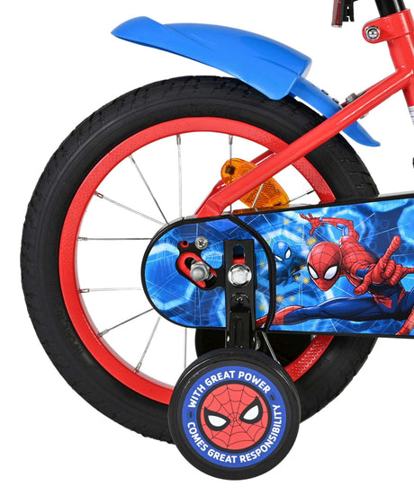 Rower dziecięcy Spiderman Marvel Spider-Man - chłopięcy - 14 cali - czerwono-niebieski