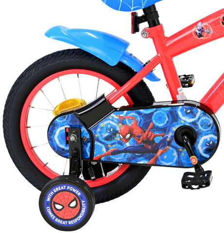Spiderman Marvel Spider -Man Dziecięcy rower - chłopcy - 14 cali - czerwony niebieski