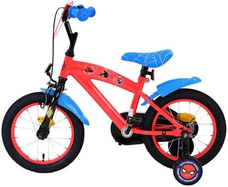 Spiderman Marvel Spider -Man Dziecięcy rower - chłopcy - 14 cali - czerwony niebieski