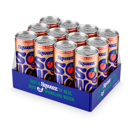 Puszka Sqweez z białą brzoskwinią (12x 250ml)