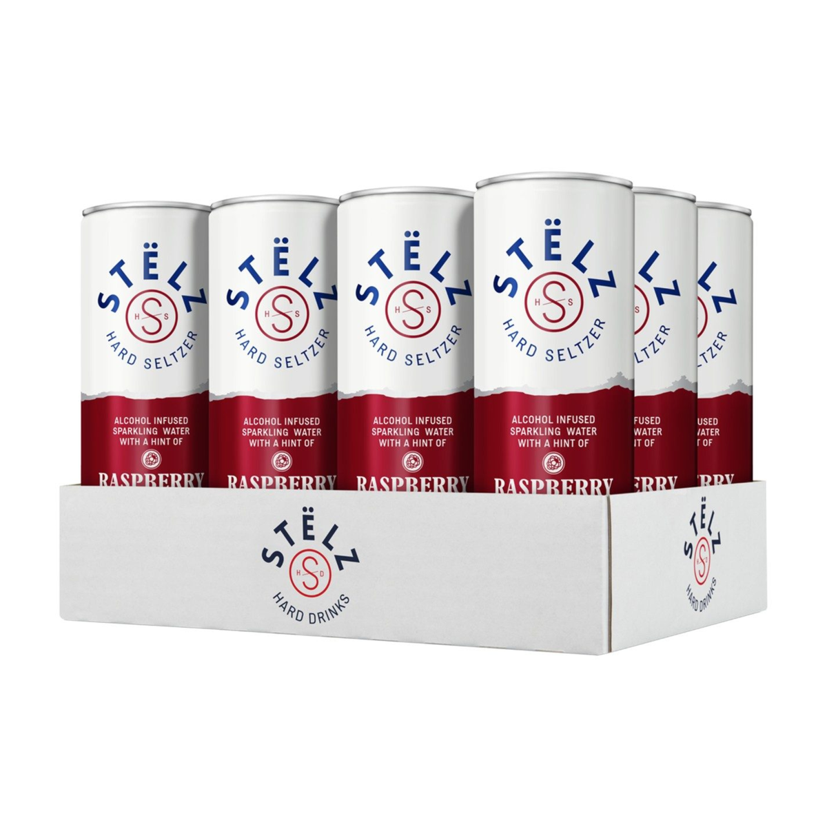 Stelz hard seltzer raspberry blik (12x 25cl)
