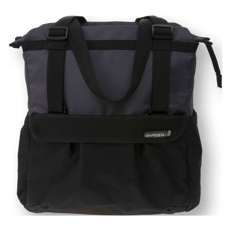 Basil Shopper XL - Sportowa i modna torba rowerowa na artykuły spożywcze i plażę, czarny antracyt, 20L