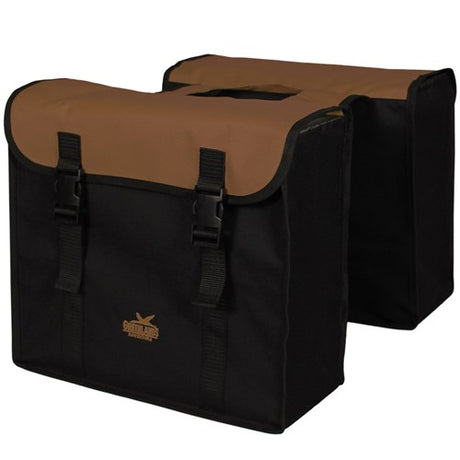 Podwójna torba Grenlands, L Black-Brown. Wymiary 37x33x14 (2x) cm 34L.