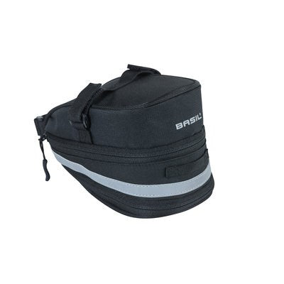 BASIL MADA SALDE BAM - Compact, Black, 1L, rzep, akcesorium rowerowe