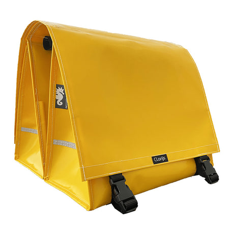 Torba rowerowa Clarijs podwójna XL PVC 46L z wycięciem w kolorze żółtym