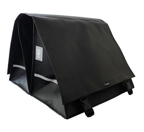 Torba rowerowa Clarijs, podwójna XXL, PVC, 70L, z wycięciem, czarna