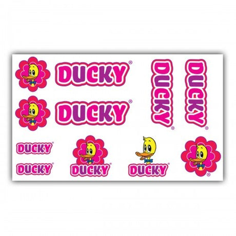 Transfery rowerowe dla dzieci ustawiają Ducky Pink 14x20 cm