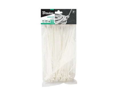 Bradas witte plastic band 2,5x120 100szt