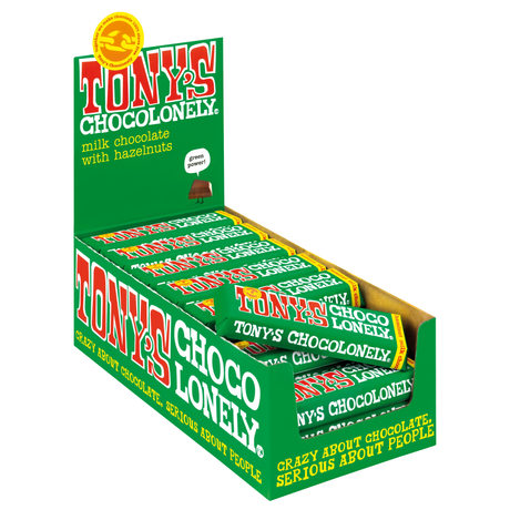 Tony's Chocolonely mleczna czekolada z orzechami laskowymi (35x 47gr)
