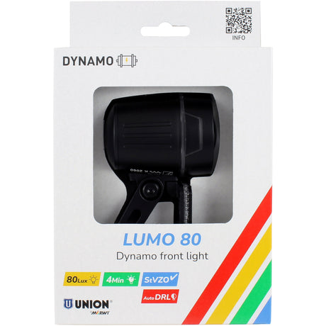 Reflektor Union Hub na dynamo 80 lux samochód Lumo 80 światło postojowe + dzień