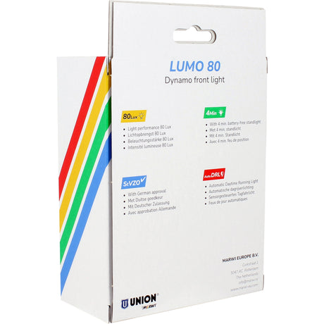 Reflektor Union Hub na dynamo 80 lux samochód Lumo 80 światło postojowe + dzień