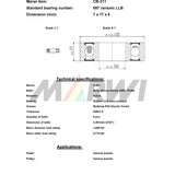 Union Kogellager CB-311 697 LLB 7x17x5 Ceramika