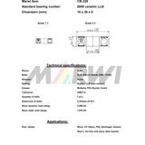 Łożysko kulkowe Union CB-329 6000 LLB 10x26x8 ceramiczne
