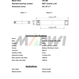Łożysko kulkowe Marwi CB-380 6807 LLB 35x47x7 ceramiczne