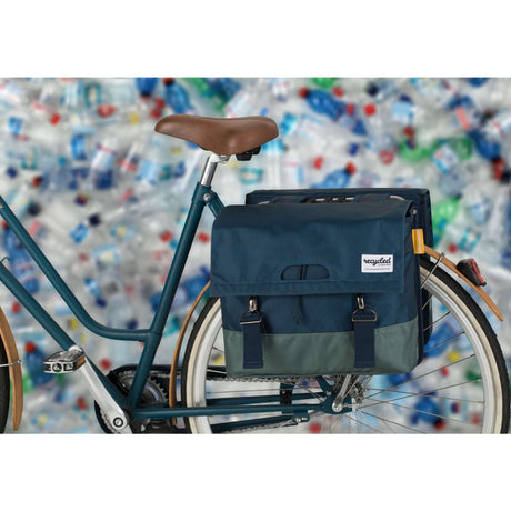 Podwójna torba rowerowa Urban Proof 40L - niebiesko-zielona