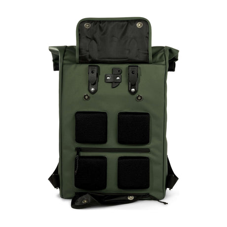 Holenderski, miejski plecak zwijany, 20 l, zielony, z recyklingu