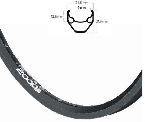 RYDE VELG 28 cali 622 ZAC2000 Black Bus 13 36