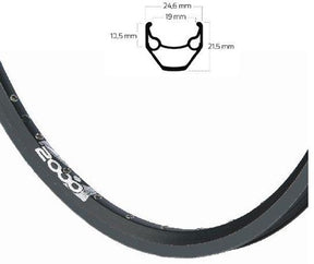 RYDE VELG 28 cali 622 ZAC2000 Black Bus 13 36