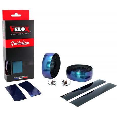 Owijka na kierownicę Velox brokat kameleon niebiesko-fioletowa (2 szt.)