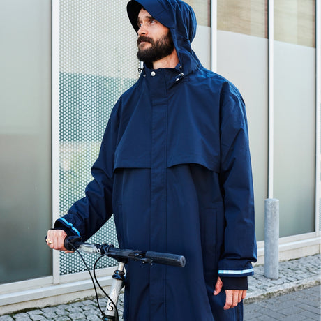 Weathergoods Szwecja płaszcz przeciwdeszczowy imbris granatowy l