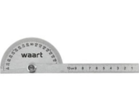 Waart hoekmeter met liniaal 100 mm roestvrij staal