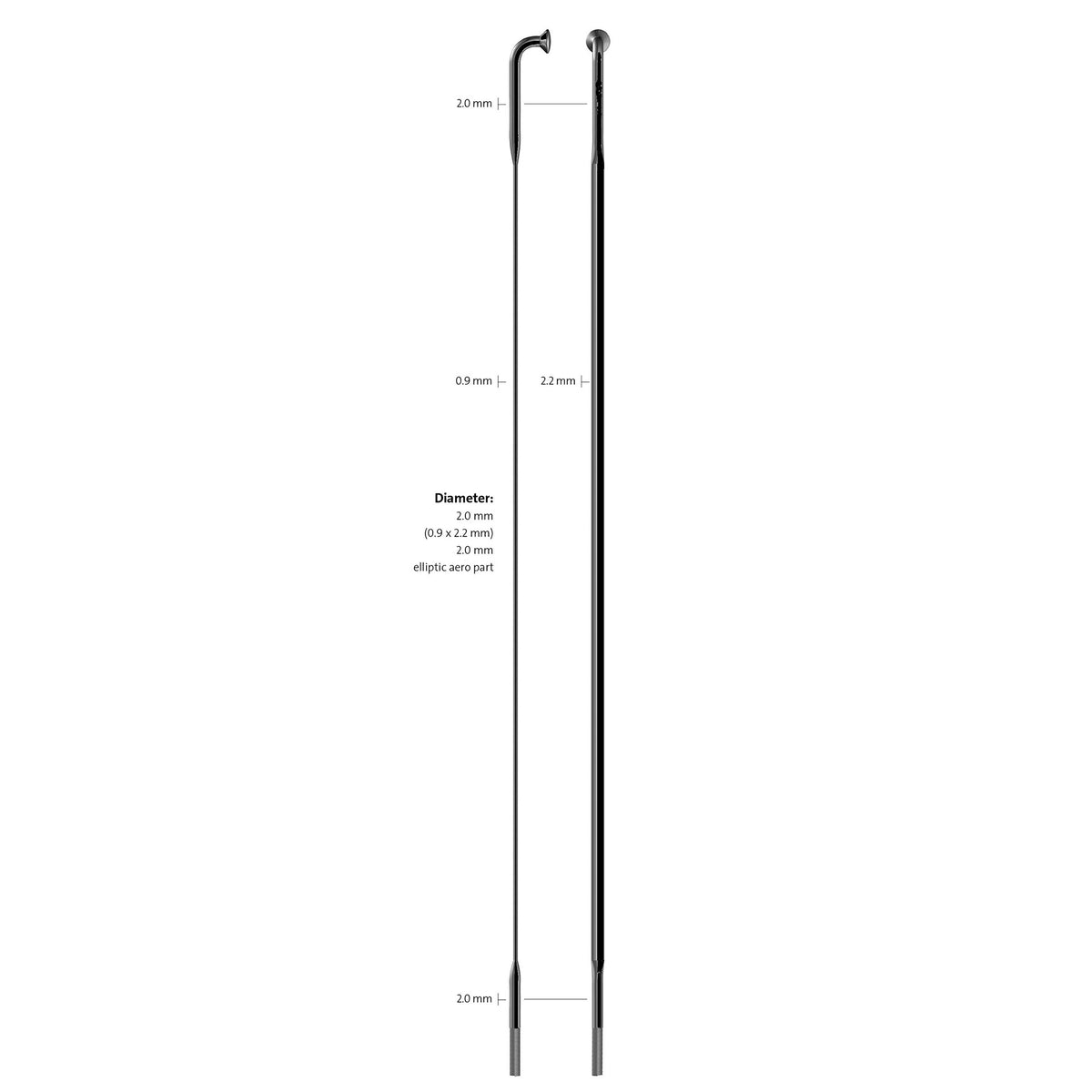SAPIM SPAAK 14-222 CX-RAY PLAT Black z Nippel (20.)