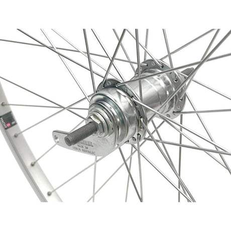 Koło tylne Roland velox mach1 m110 28 piasta z hamulcem srebrna