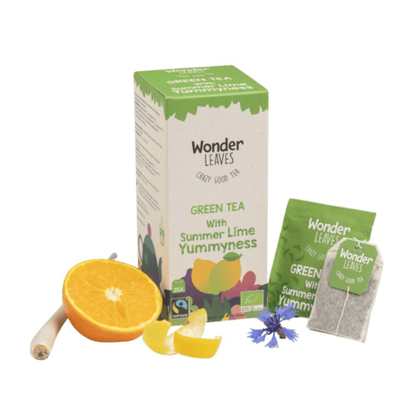 Wonder pozostawia organiczną zieloną herbatę z limonką (25x 1,8gr)