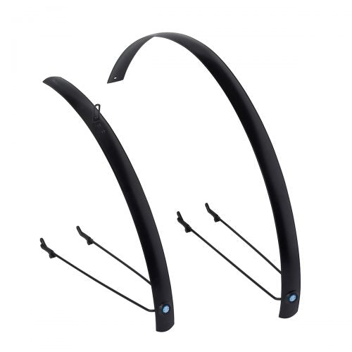 Zestaw błotników Xtrabike 28, czarne, płaskie aluminium