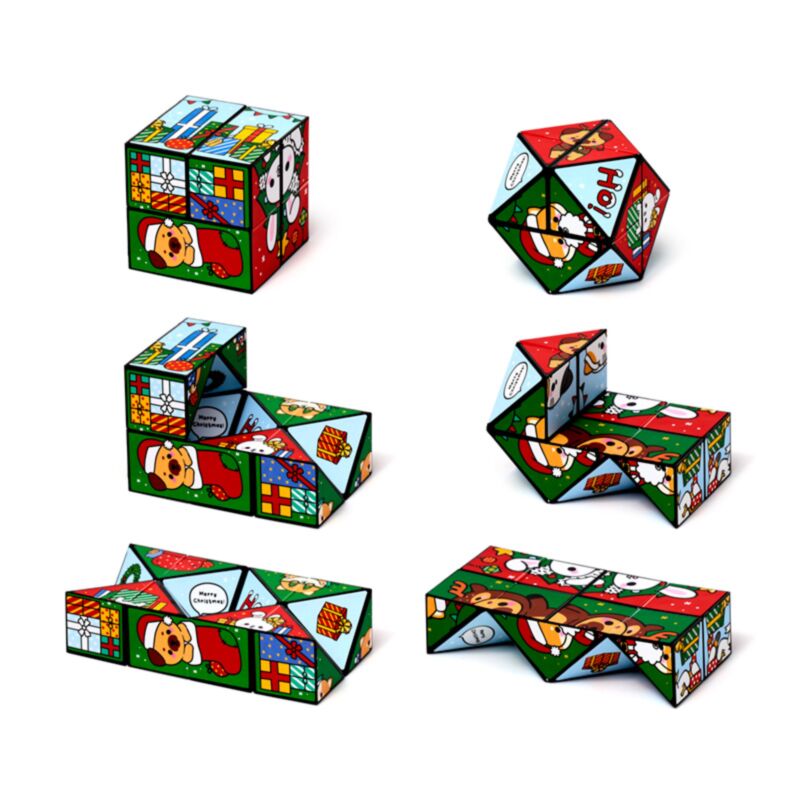 Świąteczne puzzle Adoramals w kształcie kostki