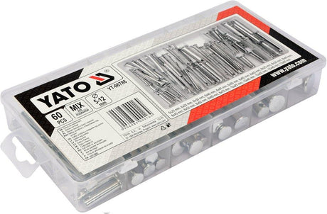 Yato een set van speldenkoppen met een gat 60szt.