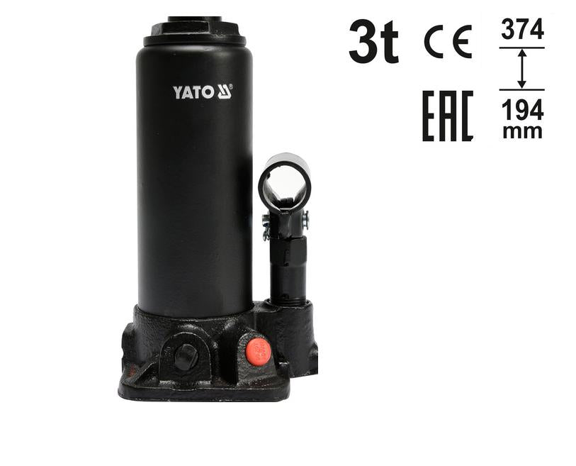 Yato hydraulische zuigerhendel sł. 3t 194-374mm.