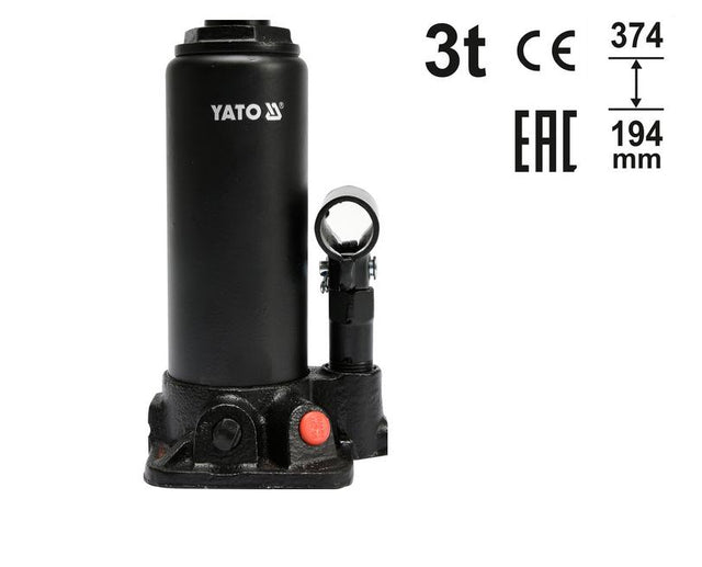 Yato hydraulische zuigerhendel sł. 3t 194-374mm.