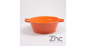 Zink teil 1.5l m oren d22 h9.5 b17 cm oranje