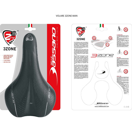 Saddle Selle Bassano Volare M x33 Mężczyźni - Czarny