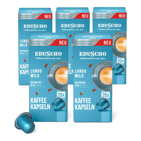 Eduscho edu lungo kubki łagodne (5x 20 filiżanek)