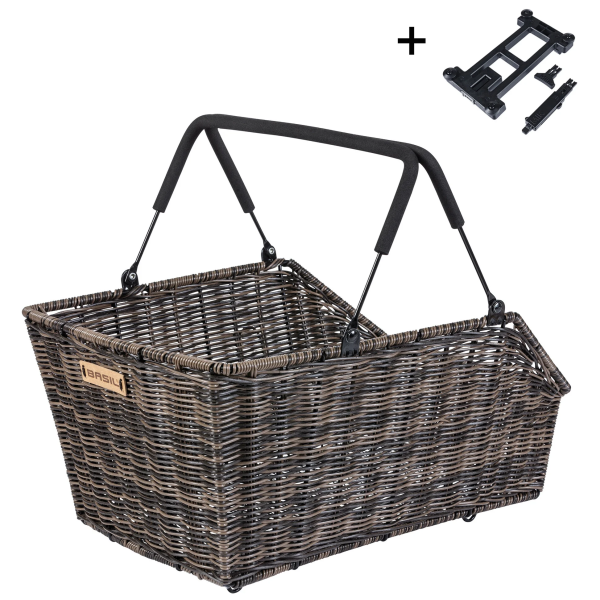Kosz bazyliowy cento rattan wygląd brązowy (mik)